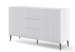 ArtBm Komoda RAVENNA B 2D3S 150 | biela matná PREVEDENIE: Biela matná / čierne nohy