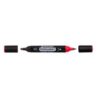Centropen 1666 Popisovač pemanentný 1mm a 1-4mm double červený