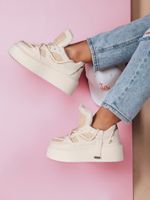 Sneakersy damskie na wysokiej platformie UPSOLE natura Dstreet