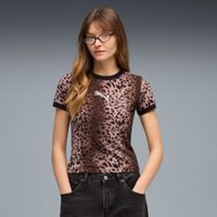 PUMA Essentials Graphics Leo Luxe Slim T-Shirt Damen, Kleidung, Schwarz, M