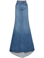High Waist Denim Long Skirt
