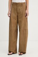 Gestuz pantaloni wide leg pentru femei din piele