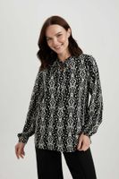 DEFACTO Regular Fit Patterned Long Sleeve Blouse