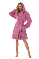 Dámský hřejivý krátký župan LaL 2401 Geo Světle fialová M