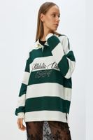 Koton Green Striped Youth Sweatshirt