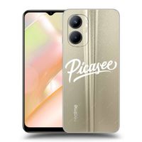 Silikónový prehľadný obal pre Realme C33 (2023) - Picasee - old logo - white