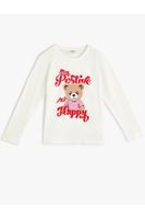 Koton Girl Sweatshirt Ecru 5wkg10248ak