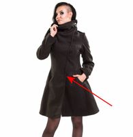 VIXXSIN - 2. Wahl Damenmantel - NECROMANCER - GRAU XL