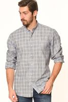 G618 DEWBERRY LINEN SHIRT-BLUE-BLACK