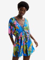 Desigual Top Tropical Party Haljina plava