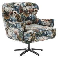 Sit & More KRESLO, textil, modrá, ružová, béžová