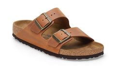 Birkenstock Arizona Natural Leather Oiled Narrow Fit Bărbați - Sandale Birkenstock - Maro - 1028401-5 - Size: 5