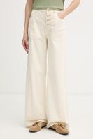 Gaudi pantaloni wide leg pentru femei, din bumbac