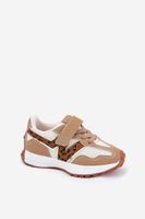 Boto Gyerek Velcro Sneakers Leopárd Mintás Sötét Bézs Tezzu
