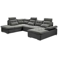 MID.YOU SEDACIA SÚPRAVA, textil, sivá, čierna