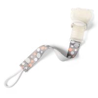 BabyOno Pacifier Holder cumitartó csipesz gyermekeknek születéstől kezdődően Grey/Orange 1 db