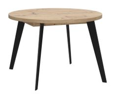 Stół Tblt7001-D78-904 110(155)X74 Czarny / Dąb Artisan