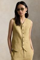 Polo Ralph Lauren jednoradová vesta dámska ľanová DELAVE LINEN-WVN-BLAZER/SPORT COAT