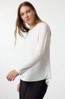 Trendyol White Diver/Scuba Fabric Reflective Print Detailed Knitted Top/Blouse