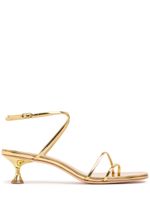 50mm Helix Metallic Leather Sandals