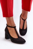 Black Raniyah Eco Suede Heeled Pumps