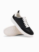 Ombre Men's old-school sneakers on thick sole - black