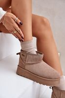 Low snow boots on the Big Star platform OO274A100 beige