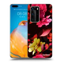 Silikónový čierny obal pre Huawei P40 Pro - Dark Peonny