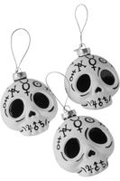 dekoracja świąteczna (bombka) KILLSTAR - Cranium Glass Ornament - White