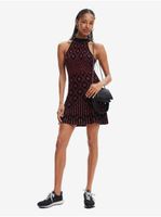 Red and black women's patterned dress Desigual El Havre - Women