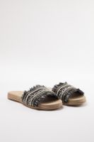 Trendyol Black Hand Knitted Sequined Women's Slippers