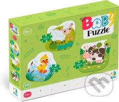 Baby puzzle Zvířátka ze statku 3v1 ((2,3,4 dílků)) - puzzle z kategorie Maxi dílky