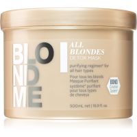 Schwarzkopf Professional Blondme All Blondes Detox razstrupljevalna in čistilna maska za blond lase in lase s prameni 500 ml