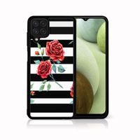 MY ART Silikonski ovitek Samsung Galaxy A12 / M12 BLACK WHITE (034)