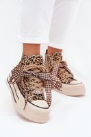 EVENTO Női Sportcipő Masnival És Cipzárral Platformon Párduc Mavara