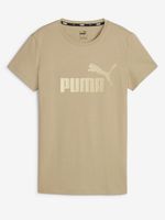 Puma ESS+ Metallic Logo Tricou Bej