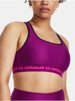 Fialová sportovní podprsenka Under Armour Crossback Mid Bra