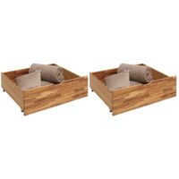 Carryhome SADA ZÁSUVIEK POD POSTEĽ, 83/29/68 cm, divoký dub