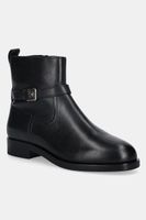 Tommy Hilfiger Kožené členkové topánky Tommy Hilfiger TH BUCKLE RIDING LEATHER BOOTIE