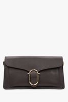 Estro: Ciemnobrązowa torebka damska na ramię z włoskiej skóry naturalnej