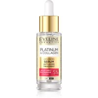 Eveline Cosmetics Platinum & Collagen Advanced Facial Serum Anti-Aging Treatment Pretgrumbu serums ar kolagēnu 30 ml