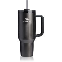 Stanley Quencher H2.O Fluted Tumbler термостакан із неіржавної сталі з трубочкою великий Black PVD 1180 мл