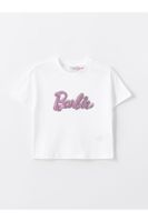 LC Waikiki Crew Neck Barbie Printed Short Sleeve Girls T-Shirt