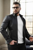 50494 Dewberry Mens PU Jacket-BLACK