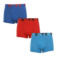 3PACK pánské boxerky Styx sportovní guma vícebarevné (G9676964) L