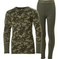 Helly Hansen GRAPHIC LIFA MERINO SET Юношески комплект, khaki, размер