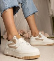 Gemre Białe sneakersy trampki damskie sportowe Seisha