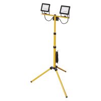 LED reflektor HOBBY SLIM 2x 20,5W + trojnožka, černý/žlutý, neutrální bílá