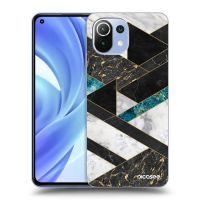 Silikónový prehľadný obal pre Xiaomi Mi 11 Lite - Dark geometry