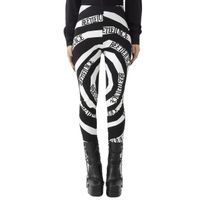 Damen Leggings KILLSTAR - Beetlejuice - Vertigo Spiral - schwarz weiß L
